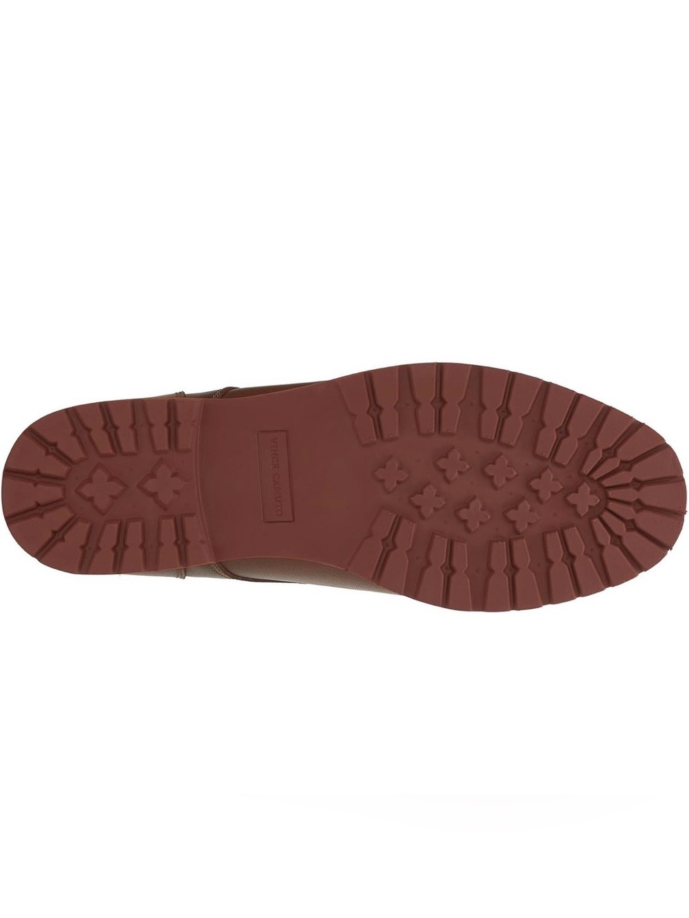 0177: Vince Camuto Brown Leather Lace-Up Moc Toe Boots - Picture 3 of 12